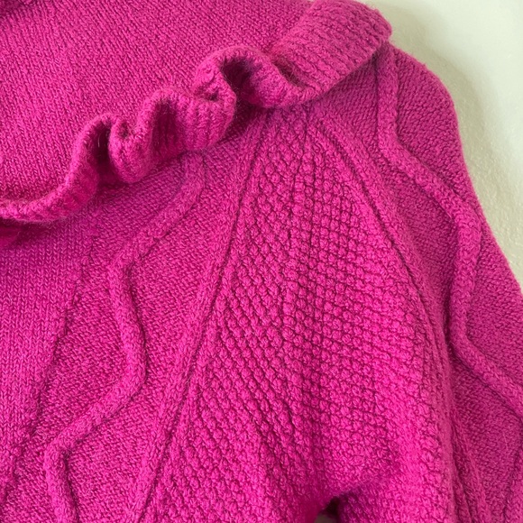 Ted Baker London Pink Knit Ruffle Peplum pullover Sweater - Picture 3 of 14